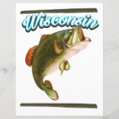 Papier Affiche de pêche du Wisconsin (Dos)