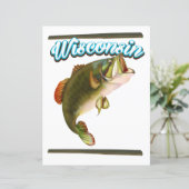 Papier Affiche de pêche du Wisconsin (Debout devant)