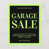 Papier Affiche de vente de garage (Dos)