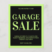 Papier Affiche de vente de garage (Devant)