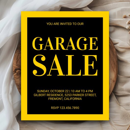 Papier Affiche de vente de garage