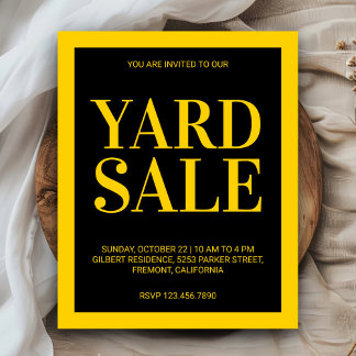 Papier Affiche de vente de garage