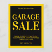 Papier Affiche de vente de garage (Dos)