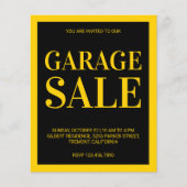 Papier Affiche de vente de garage (Devant)