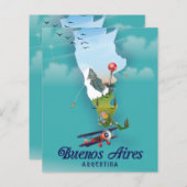 Papier Affiche de voyage Buenos Aires, Argentine (Devant / Derrière)