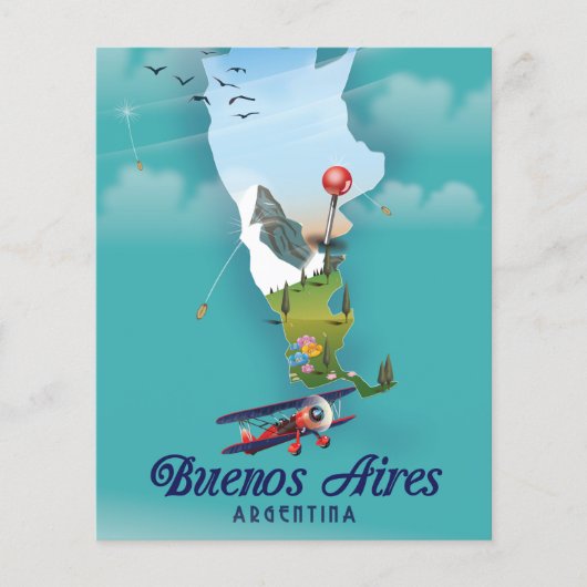 Papier Affiche de voyage Buenos Aires, Argentine (Devant)