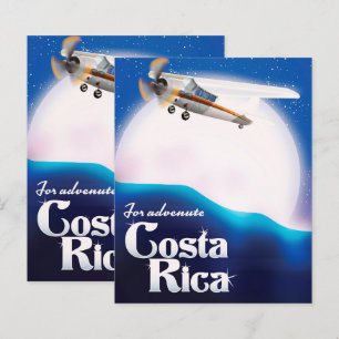 Papier Affiche de voyage de lune d'aventure de Costa Rica