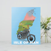 Papier Affiche de voyage en moto de l'île de Man (Debout devant)