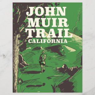Papier Affiche de voyage John Muir Trail Californie.