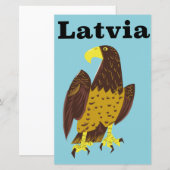 Papier Affiche de voyage lettone. (Devant / Derrière)