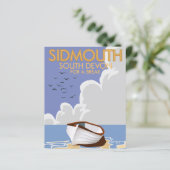 Papier Affiche de voyage vintage de Sidmouth South Devon. (Debout devant)