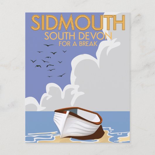 Papier Affiche de voyage vintage de Sidmouth South Devon. (Dos)