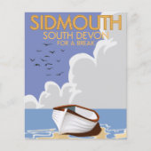 Papier Affiche de voyage vintage de Sidmouth South Devon. (Devant)