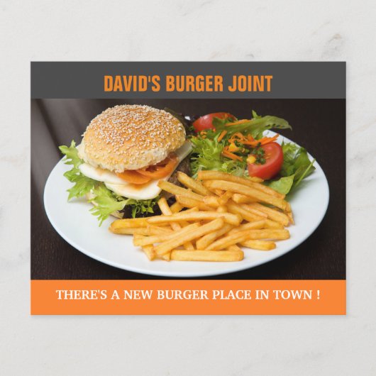 Papier Affiche d'ouverture du Burger Joint (Devant)