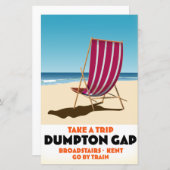 Papier Affiche Dumpton Gap Broadstairs Kent bord de mer (Devant / Derrière)