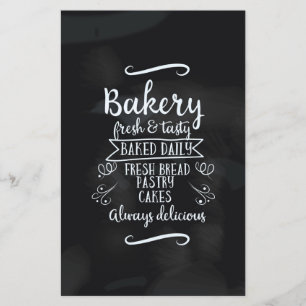 Papier affiche en tableau de bord de la boulangerie de st