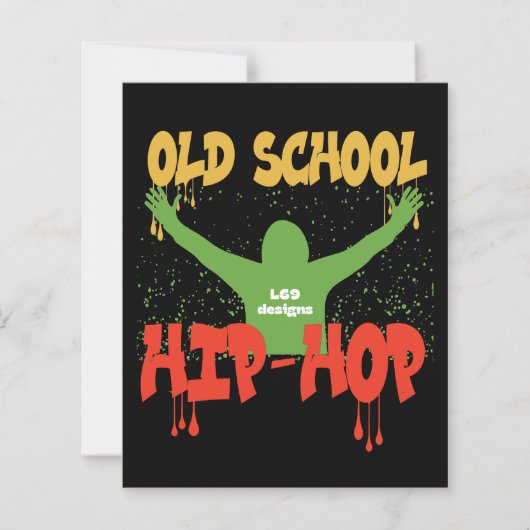 Papier AFFICHE HIPHOP OLD SCHOOL drôle (Devant)