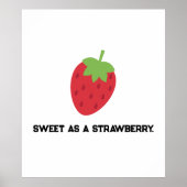 Papier Affiche Valeur Fraise | Thème Fruit Mignon  (Devant)