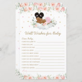 Papier Africaine Fille Blush Floral Wives for Baby (Devant / Derrière)