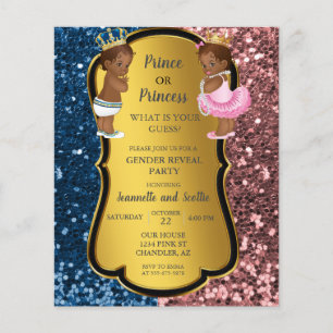 Papier African American Gender Reveillez Gold Parties sci