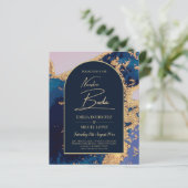 Papier Agate Blue Gold Nuestra Boda Mariage espagnol Leah (Debout devant)
