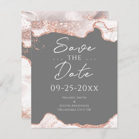 Papier Agate de Parties scintillant Gold Rose blanche Enr (Devant / Derrière)