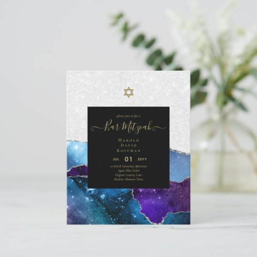 Papier AGATE Gold BAR MITZVAH (Debout devant)