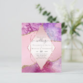Papier AGATES Rosesparkles Invitations de mariage BUDGET (Debout devant)