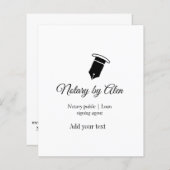 Papier Agent de signature de prêt public notaire ajouter  (Devant / Derrière)