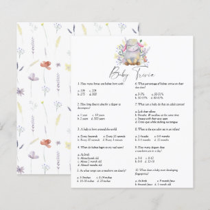 Papier Agneau - Bébé Quiz   Jeu de Baby Shower