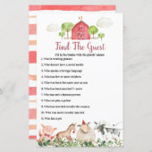 Papier Agritourisme Animaux Barnyard Trouvez le jeu d'inv (Devant / Derrière)