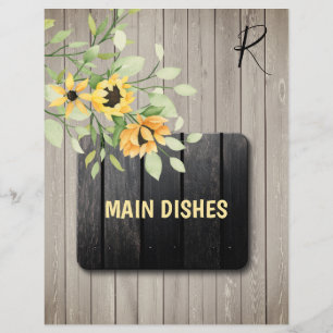 Papier Agritourisme rustique recette en bois organisateur