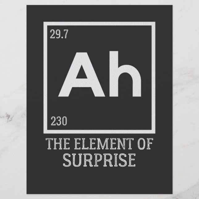 Papier Ah the element of surprises (Devant)
