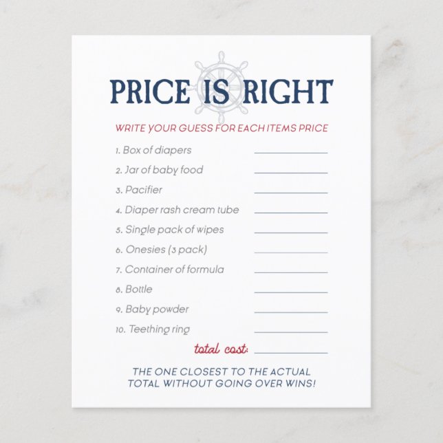 Papier Ahoy C'est un garçon Baby shower nautique jeu de p (Devant)