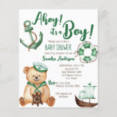 Papier Ahoy c'est un garçon en peluche ours budget baby s (Devant)