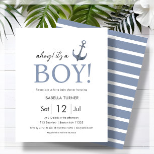 Papier Ahoy ! C'est un petit Baby shower Invitation budgé