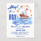 Papier Ahoy it's a boy nautical baby shower budget invite (Devant)