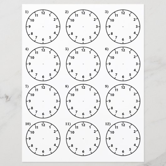 Papier Aide à l'enseignement de l'enseignant Dites l'heur (Dos)