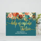 Papier Aidez-nous à saisir l'Amour - Mariage Turquoise et (Debout devant)