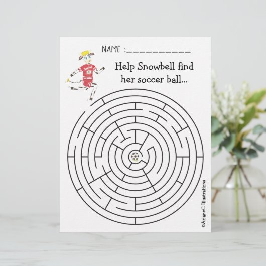 Papier Aidez Snowbell la vache à trouver son labyrinthe (Debout devant)