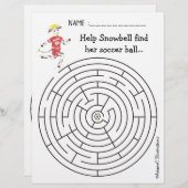 Papier Aidez Snowbell la vache à trouver son labyrinthe (Devant / Derrière)