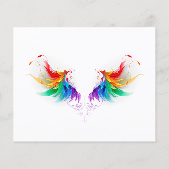 Papier Ailes fluffy arc-en-ciel (Devant)