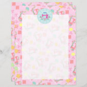 Papier Aimer Machine à coudre rose (Devant / Derrière)