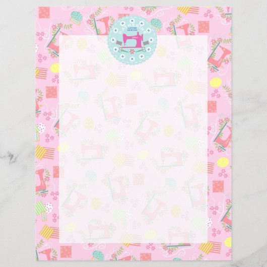 Papier Aimer Machine à coudre rose (Devant)