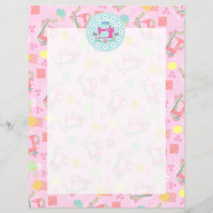 Papier Aimer Machine à coudre rose