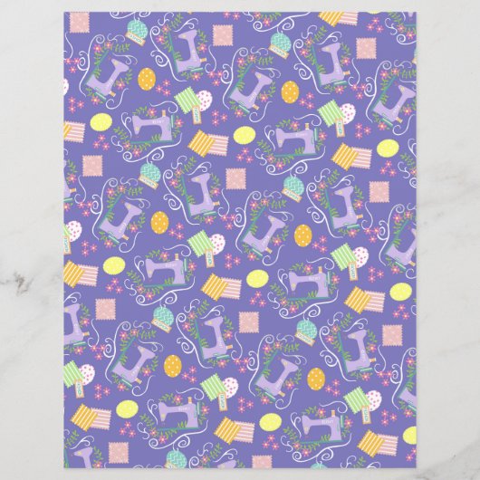 Papier Aimer Machine à coudre violet (Dos)