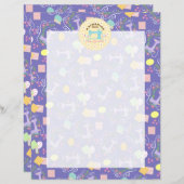 Papier Aimer Machine à coudre violet (Devant / Derrière)