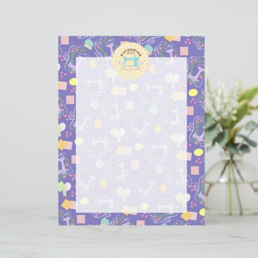 Papier Aimer Machine à coudre violet (Debout devant)