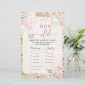 Papier Air Balloon n'est-elle pas dérangeante comme vieux (Debout devant)