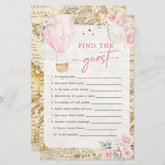 Papier Air Balloon n'est-elle pas géniale trouver l'invit (Devant / Derrière)